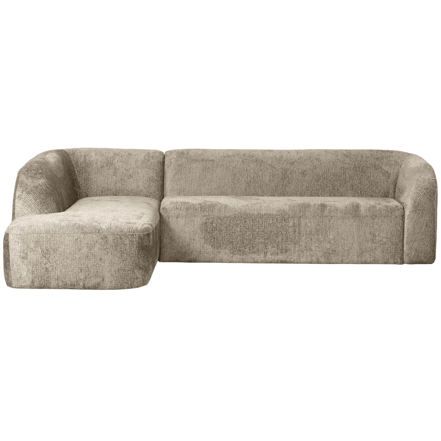 Eckgarnitur Sloping Struktur Velvet wheatfield Ecksofa Longchair links