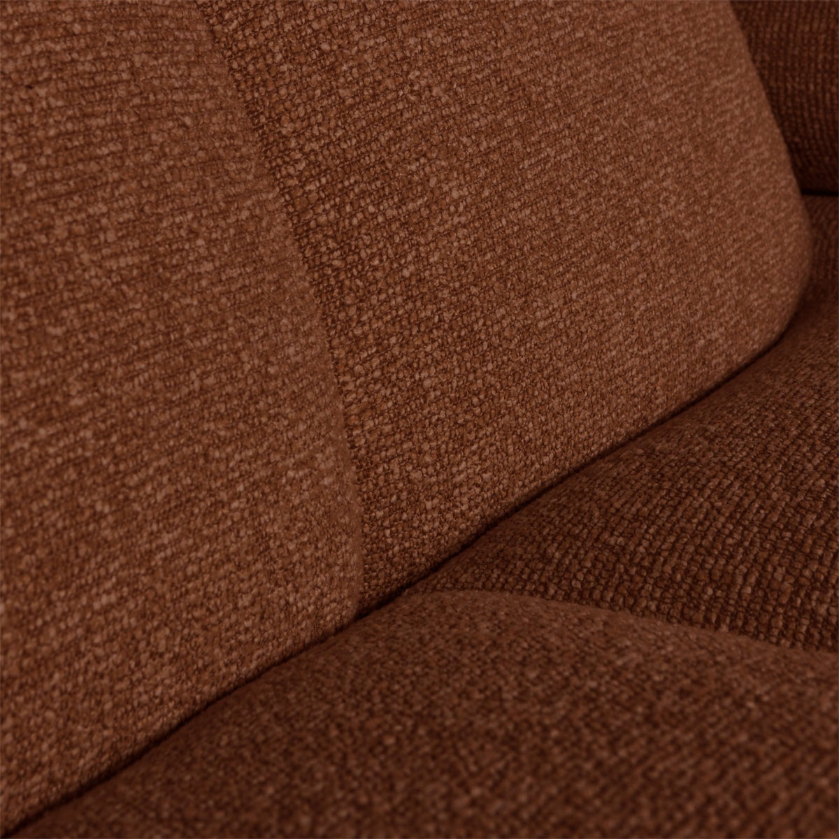 woood Chaiselongue Sofa MOJO links Bouclé rostbraun meliert