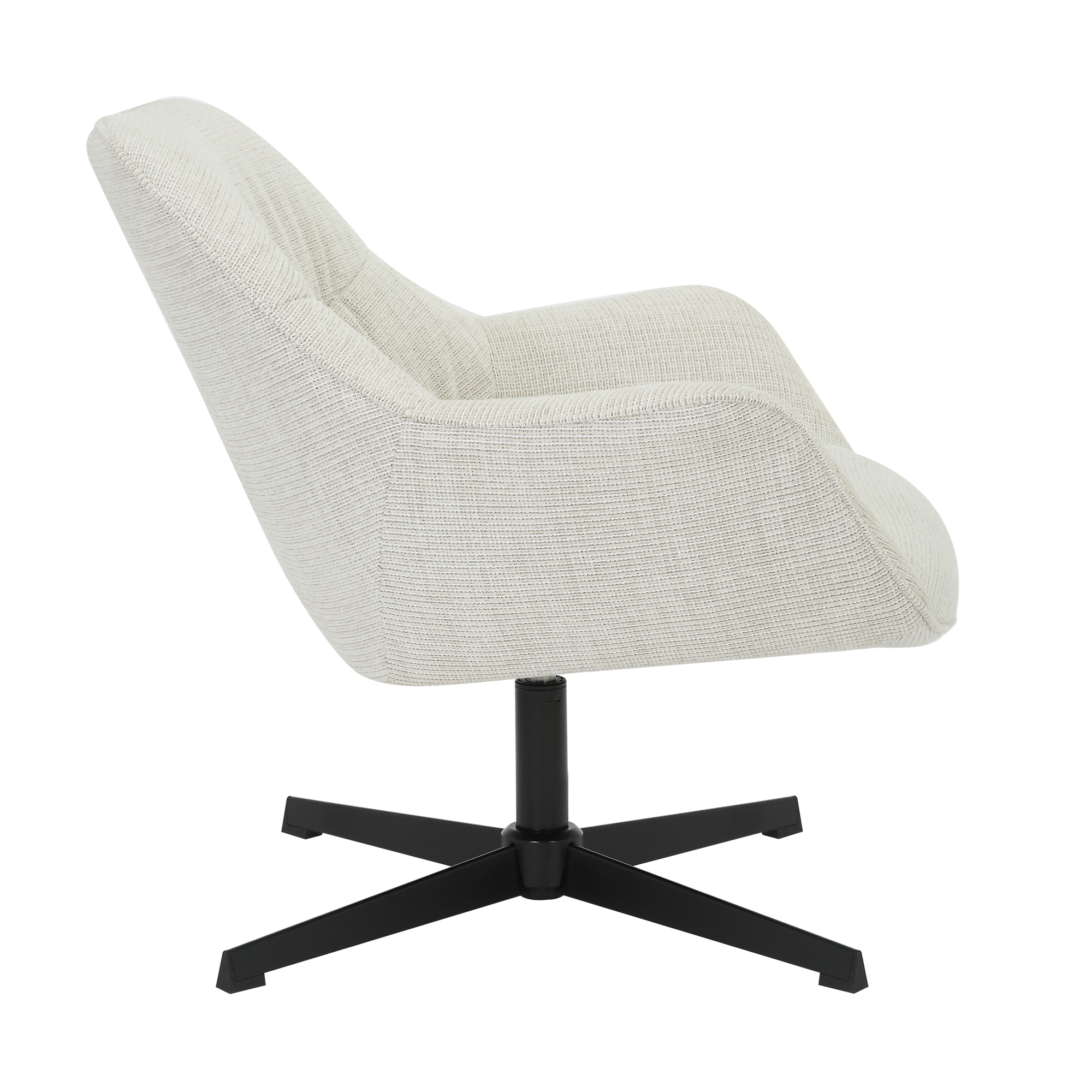 Sessel Daphne mit Armlehnen Drehsessel Stoff greige Relaxsessel Fernsehsessel