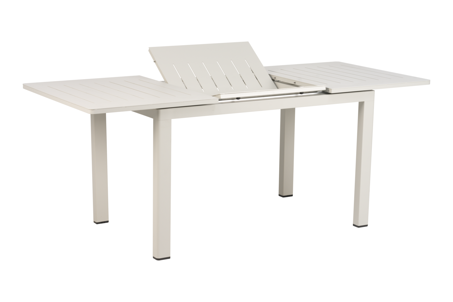 Gartentisch LOMMA hellgrau ausziehbar 132 bis 192 x 80 cm Aluminium