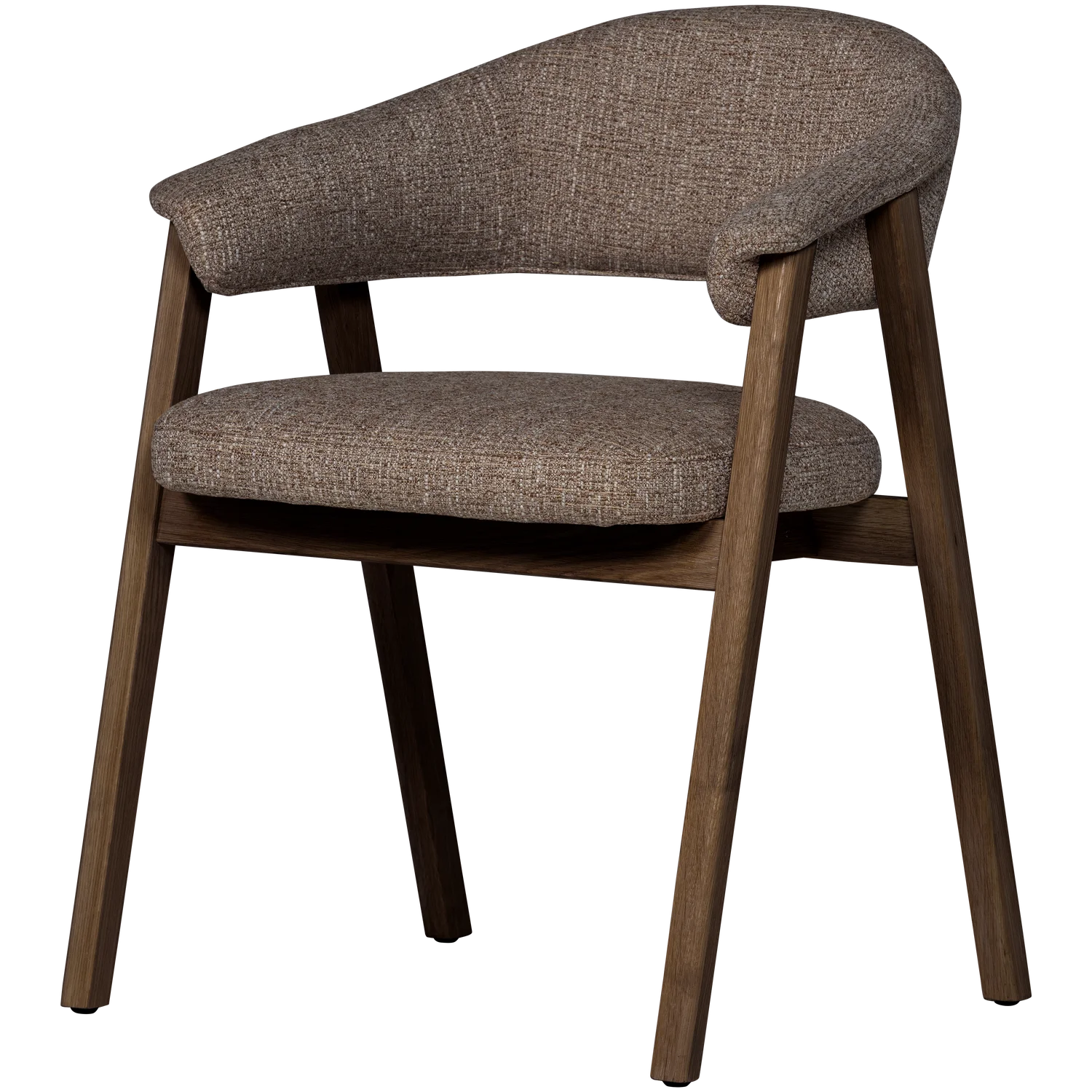 Armlehnstuhl TUNAR Eichenholz Stoff braun