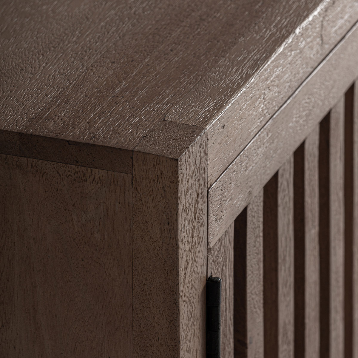 TV Möbel GÀBIA 253 cm Mangoholz hellbraun Kommode Lowboard