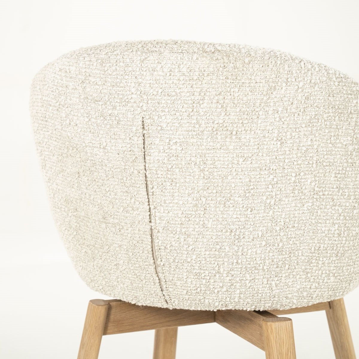 Esszimmerstuhl Livia Drehstuhl Beine Eiche Stoff beige