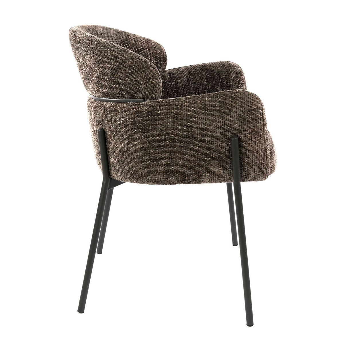 2er Set Armlehnstuhl Boston Chenille Stoff taupe