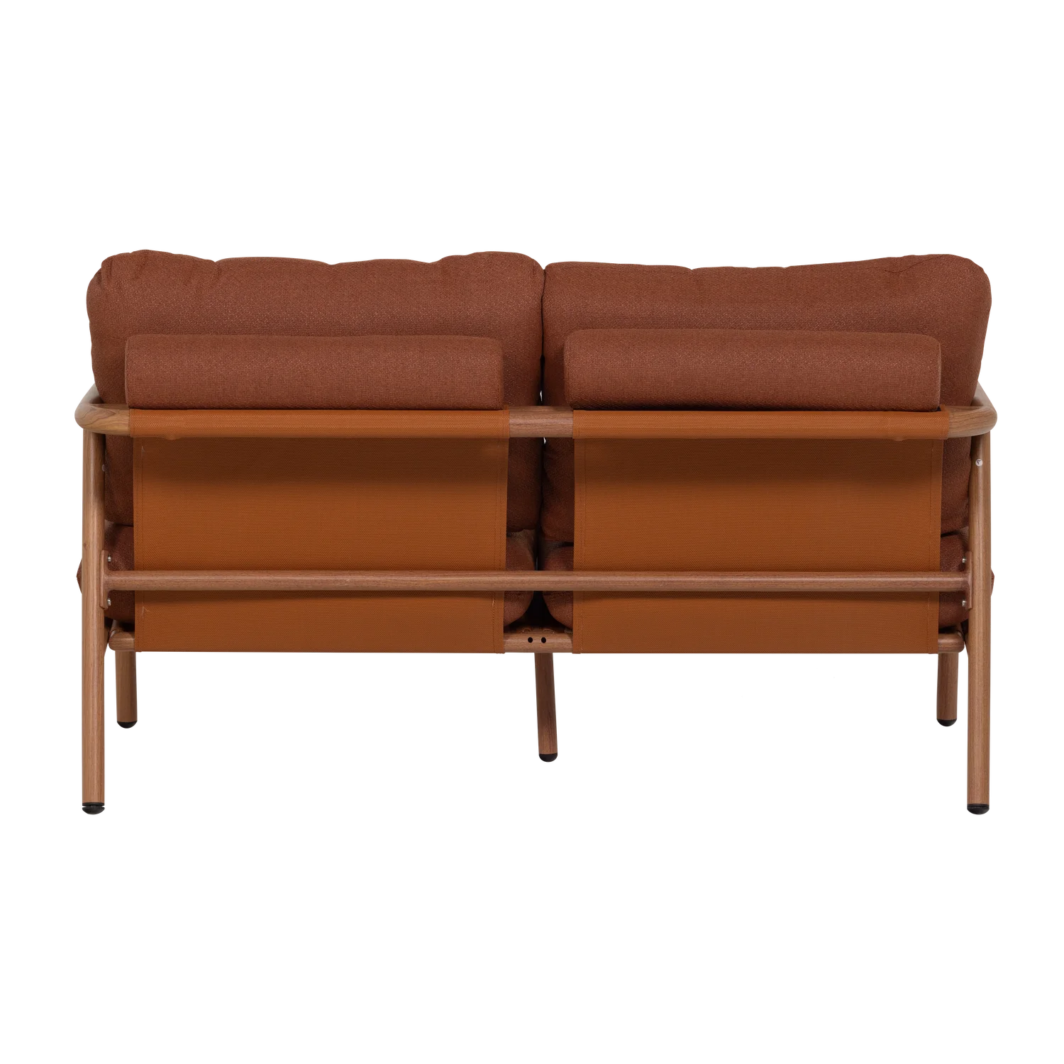 Outdoor 2 Sitzer Gartenbank CAVERO 129 cm Aluminium Olefin terra