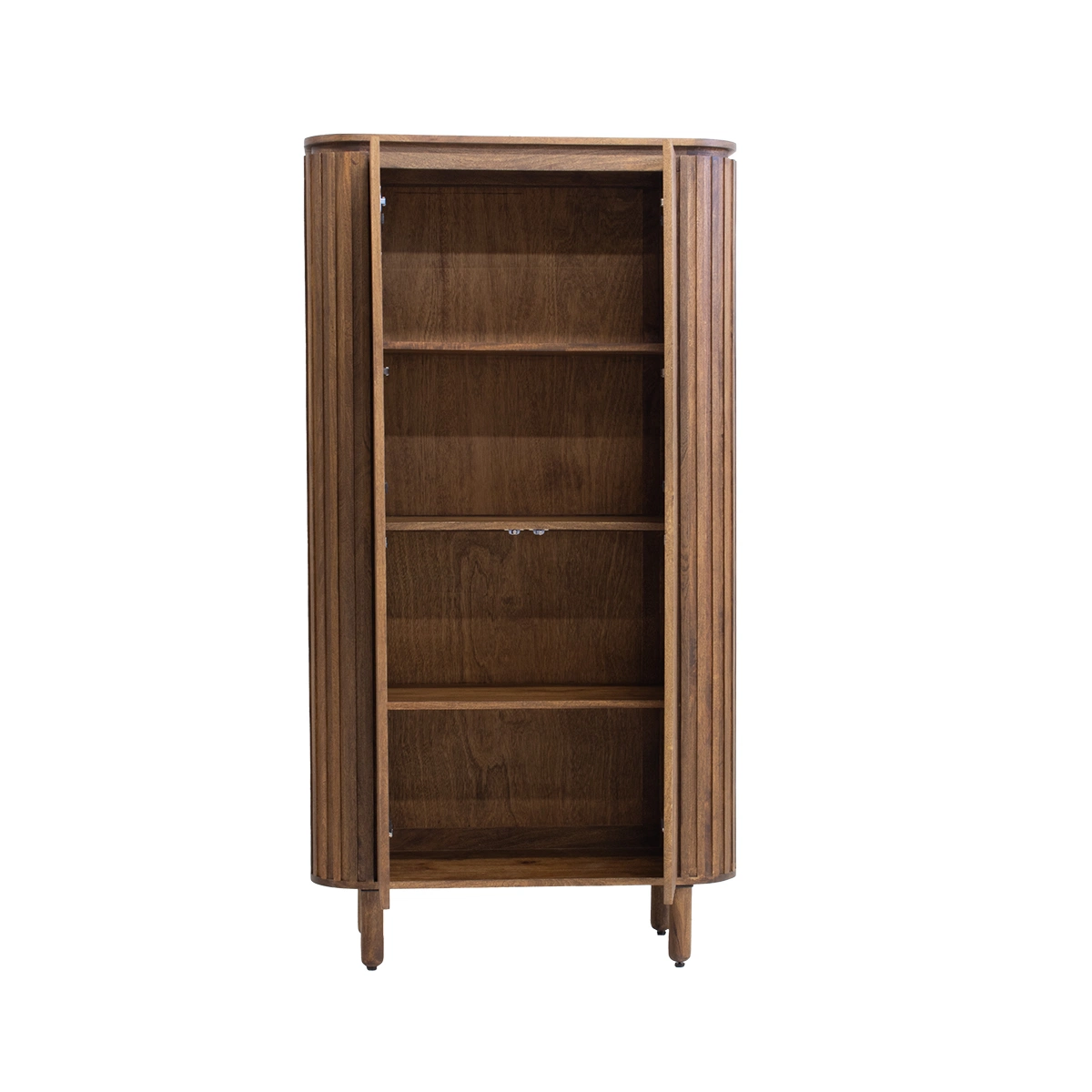 Wandschrank Schrank Myra H 180 cm Mangoholz dunkelbraun  