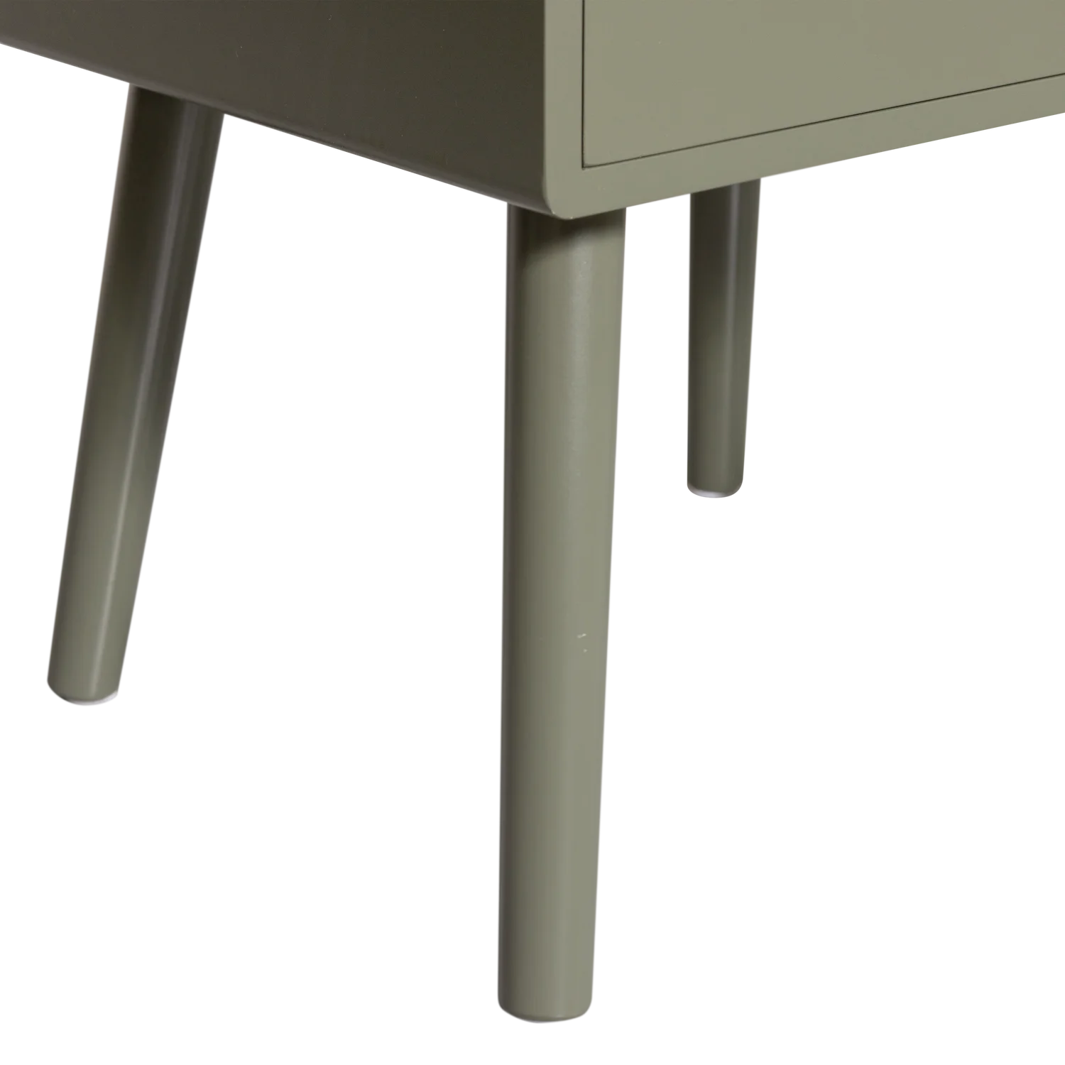 Nachtschränkchen OZZY H 53 cm mit 1 Schublade MDF warmes grün 