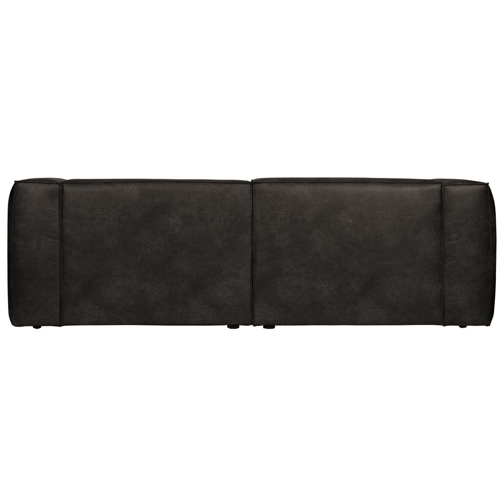 3,5 Sitzer Sofa Bean schwarz Lounge Couch recyceltes Leder Loungesofa Couchgarnitur