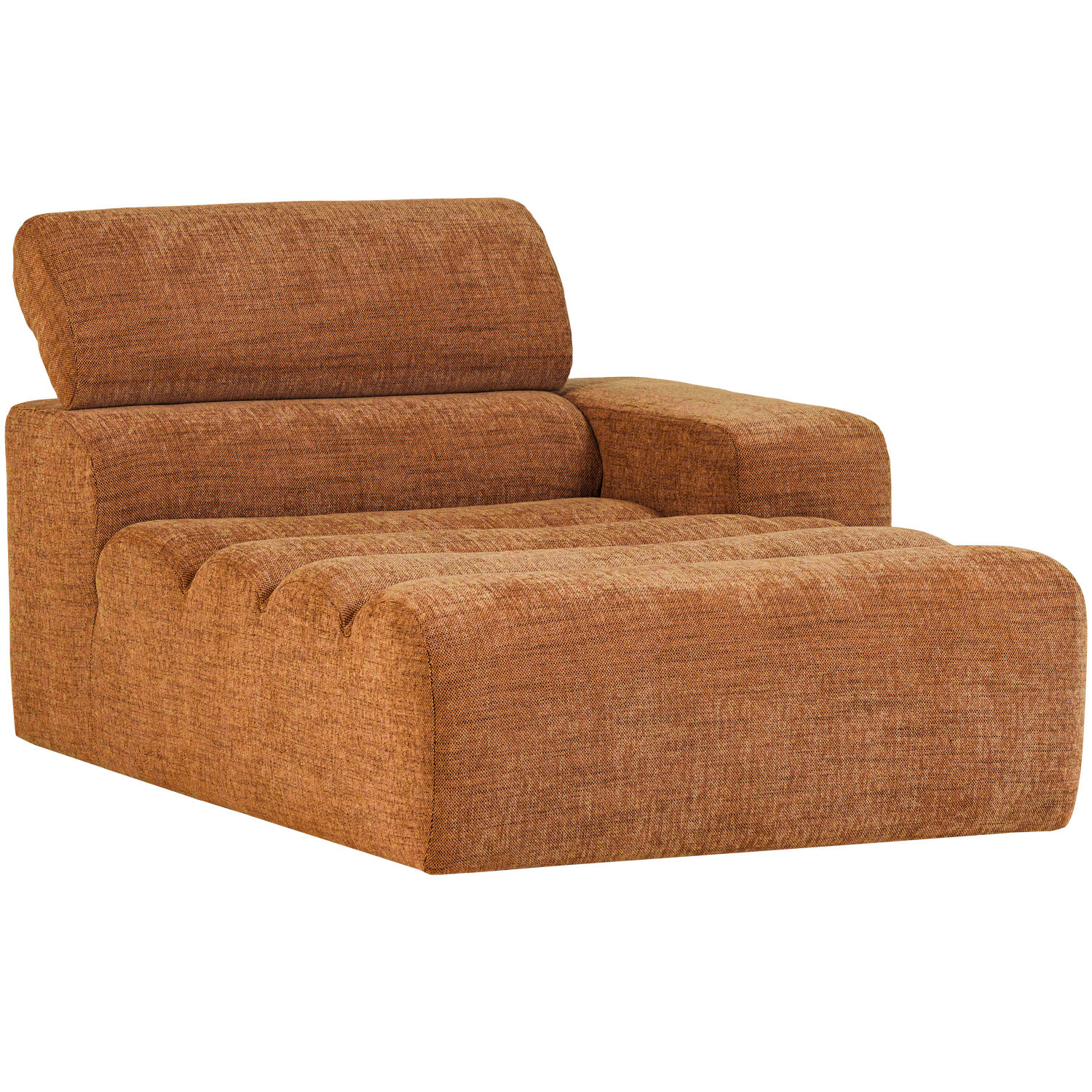Sofaelement NOVI mit Longue Element rechts Webstoff orange melange