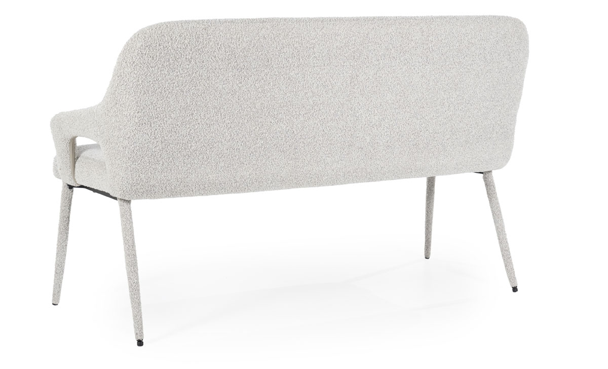 Esstischbank Fika 140 cm Stoff beige Sitzbank