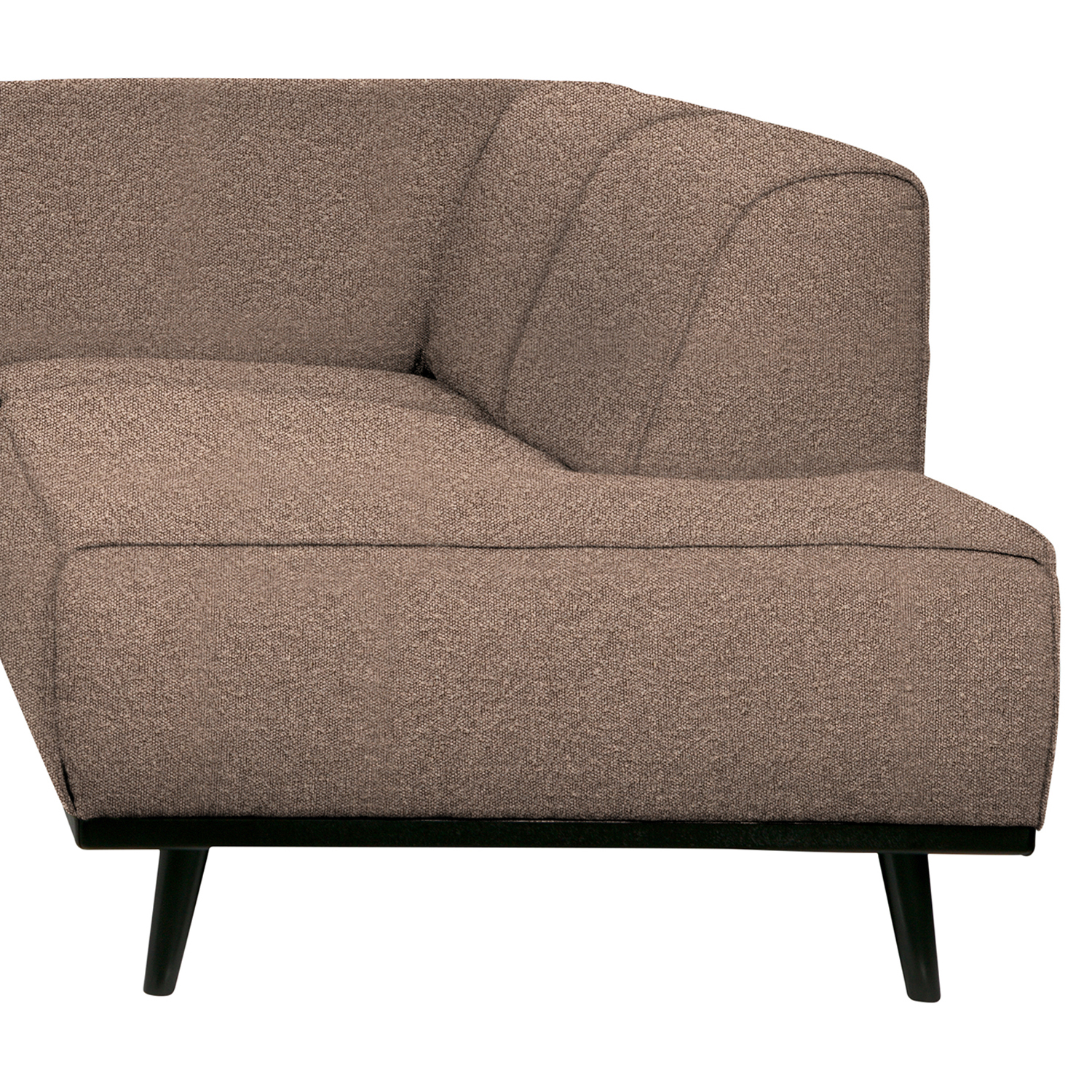 Ecksofa Statement Bouclé nougat Longchair rechts