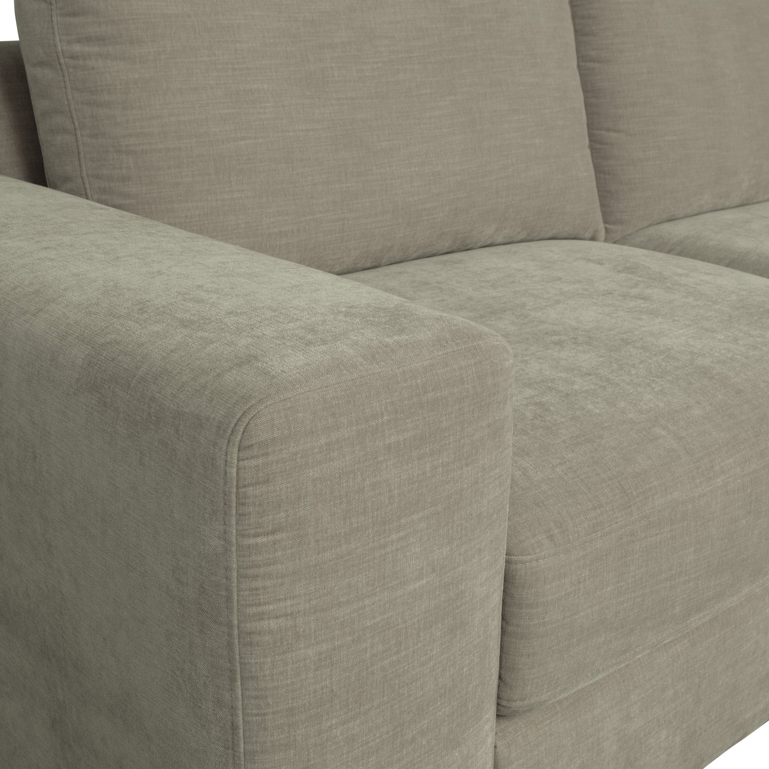 Sofaelement FAMILY mit Armlehne links Element Webstoff warmes grau