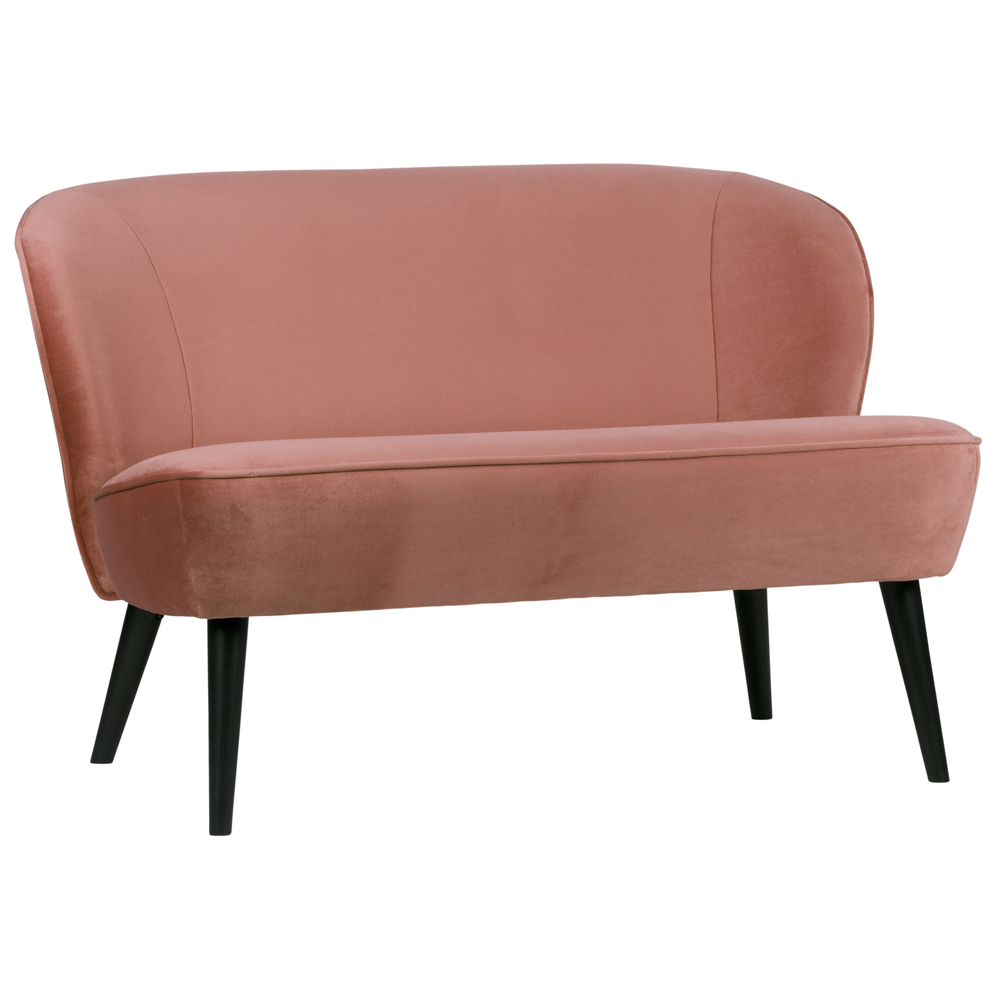 kleines 2 Sitzer Sofa SARA 110 cm Samt Altrosa