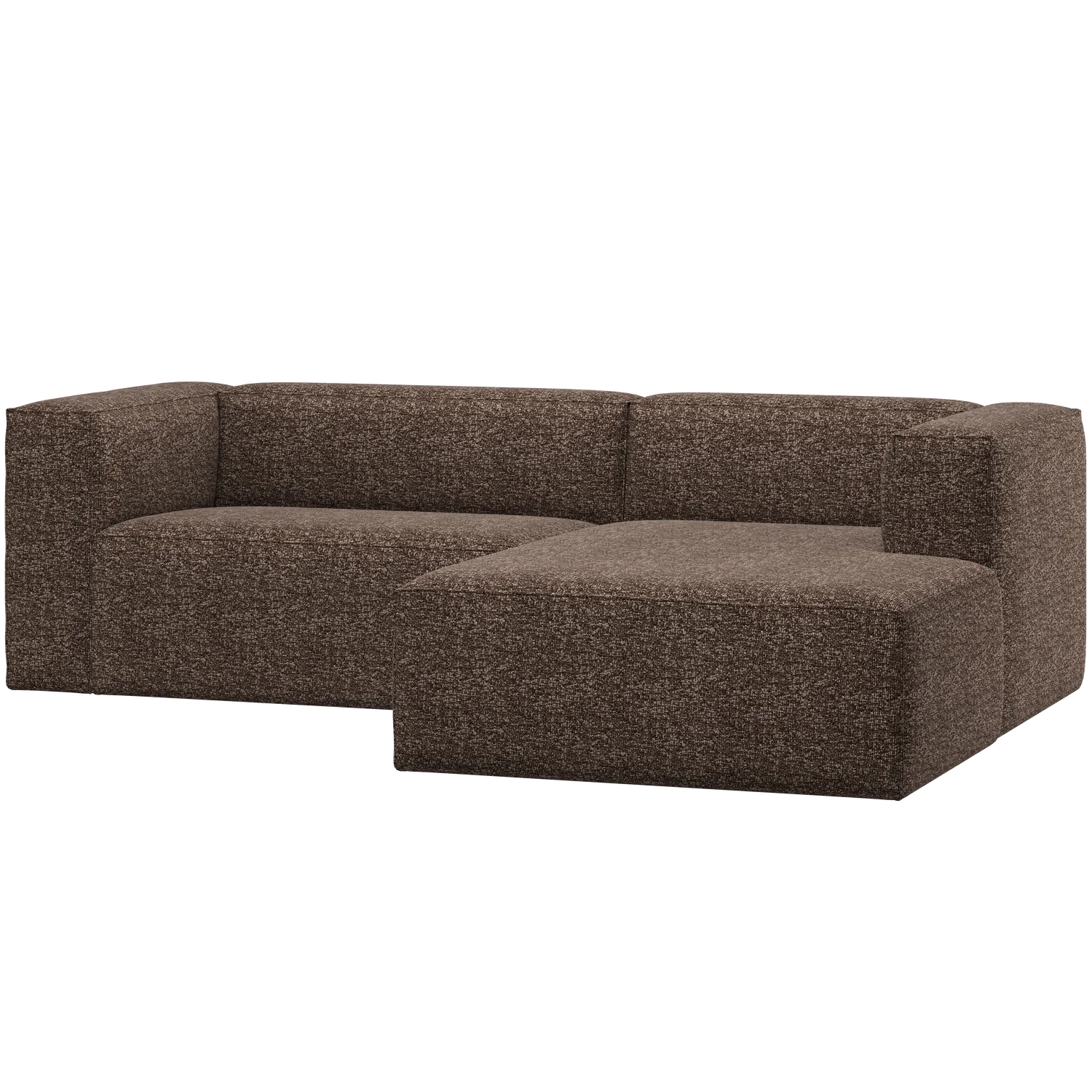 Ecksofa BEAN Melange braun Longchair rechts