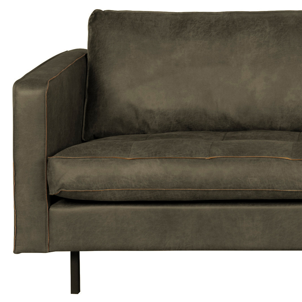 3 Sitzer Sofa RODEO CLASSIC armygrün recyceltes Leder