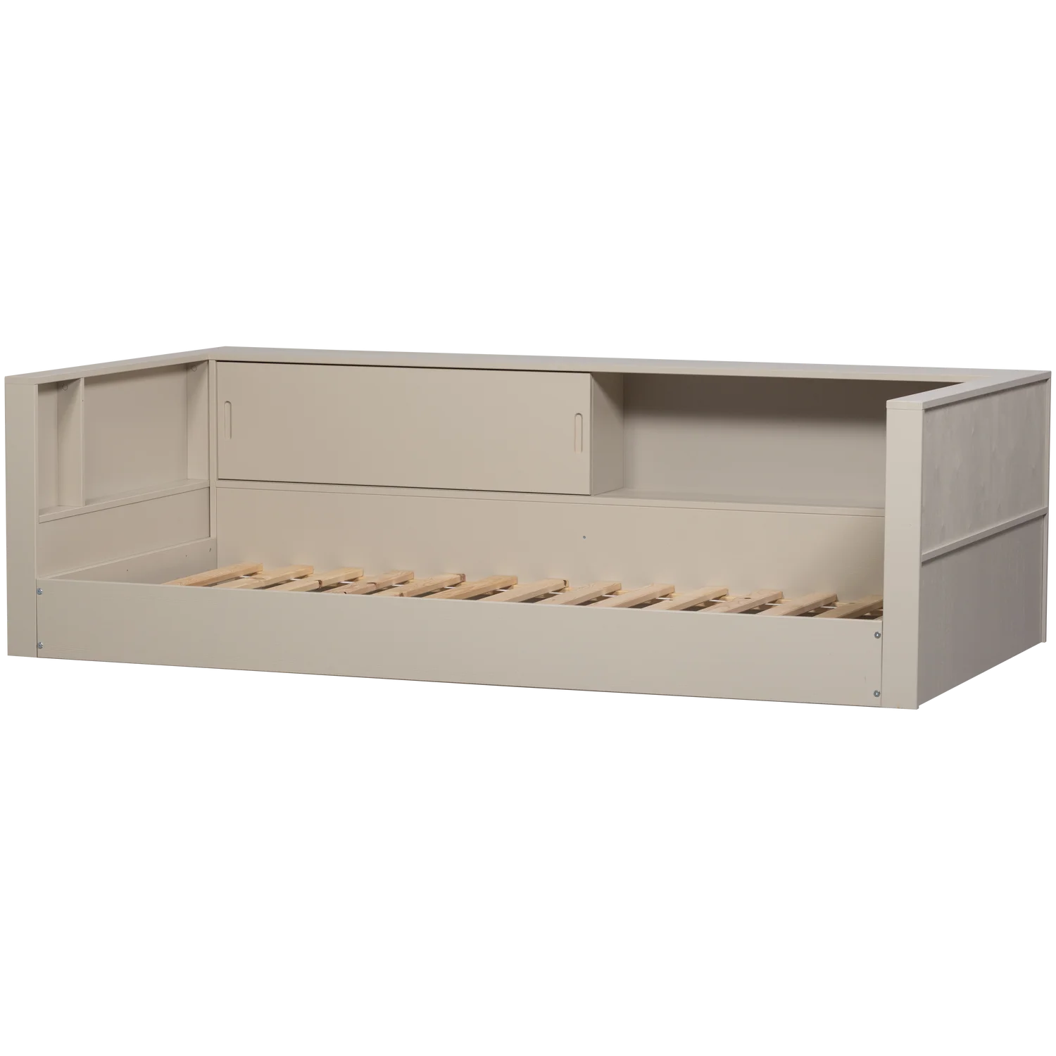 Einzelbett CARTER staubgrau 200 x 90 cm Kiefer Massivholz Bett