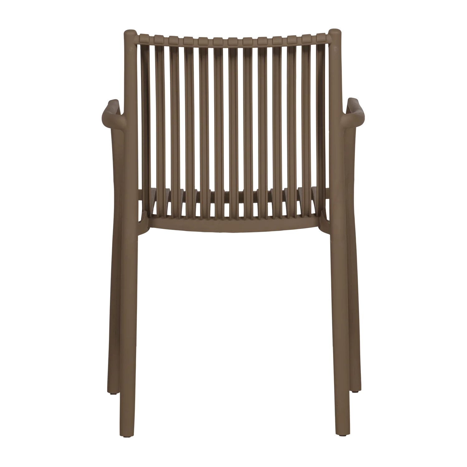 2er Set Gartenstuhl Kunststoff EASY GOING mittelbraun