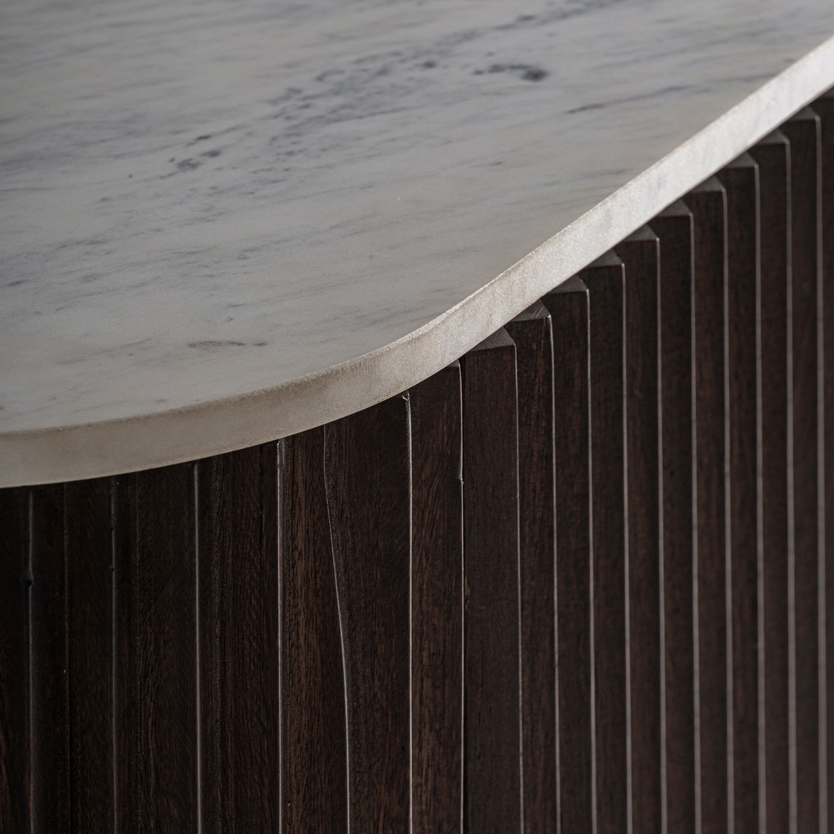 Sideboard KALEH 200 cm Mangoholz Marmor  