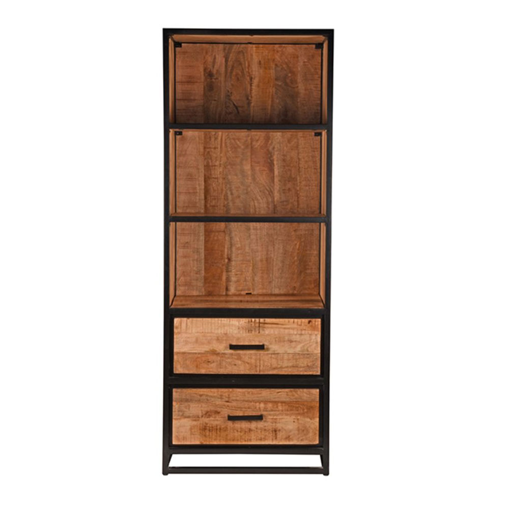 Bücherschrank Lempa H 185 cm Mangoholz Metall