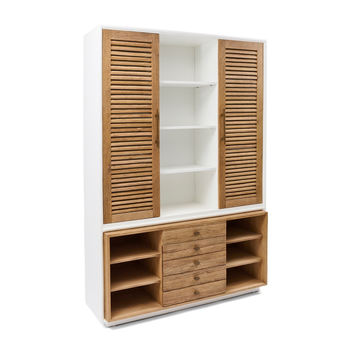 Rivièra Maison LAKE HOUSE XL Schrank 156 cm Eiche weiß braun