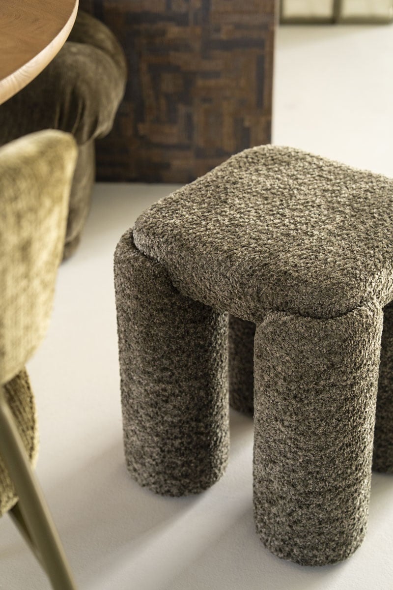 Pouf Omla H 47 cm grün Hocker Sitzhocker