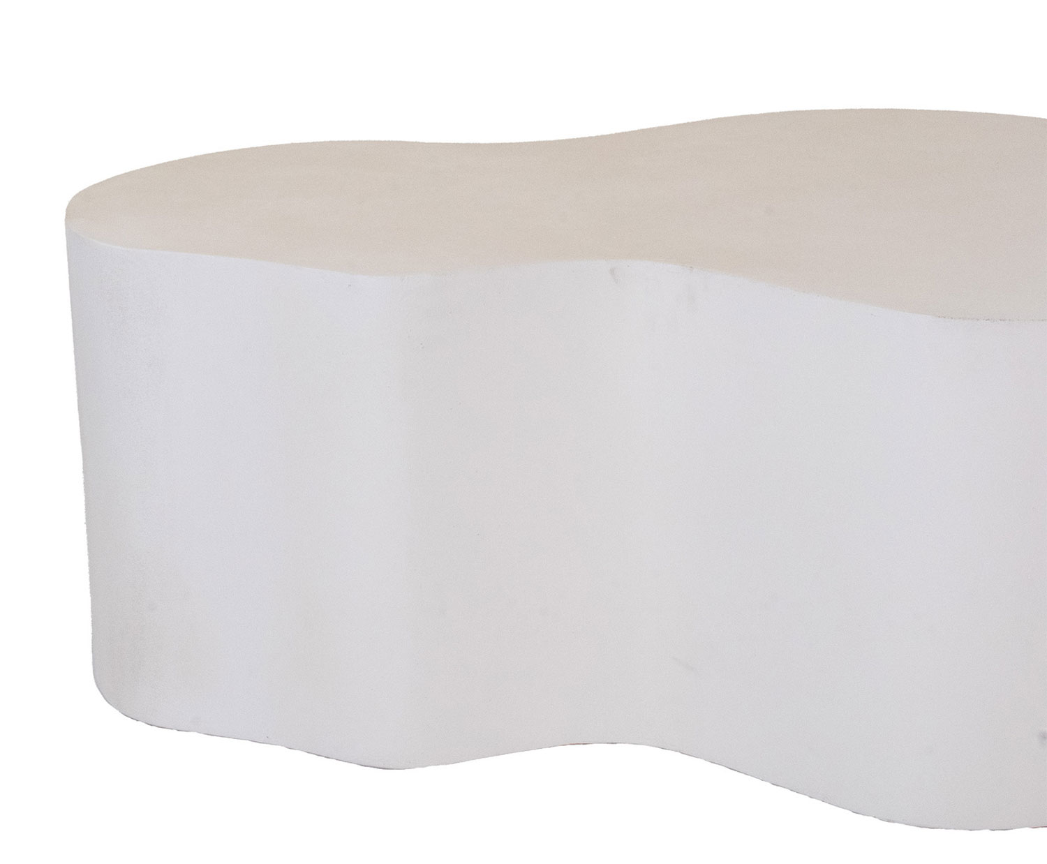 Couchtisch ALVA organisch 100 x 65 cm Mangoholz weiß