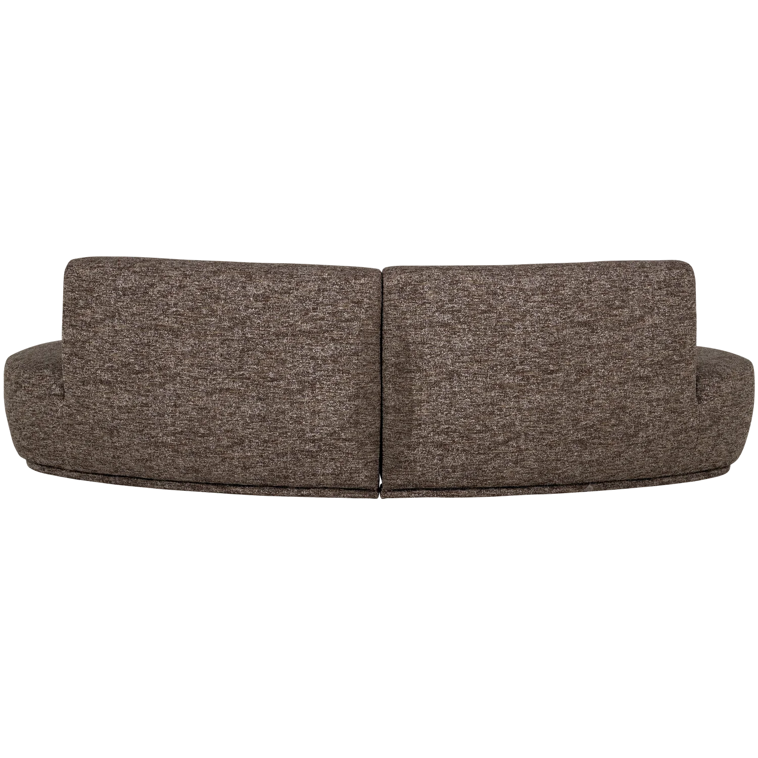 4 Sitzer Sofa BATAVIER halbrund Webstoff Melange braun