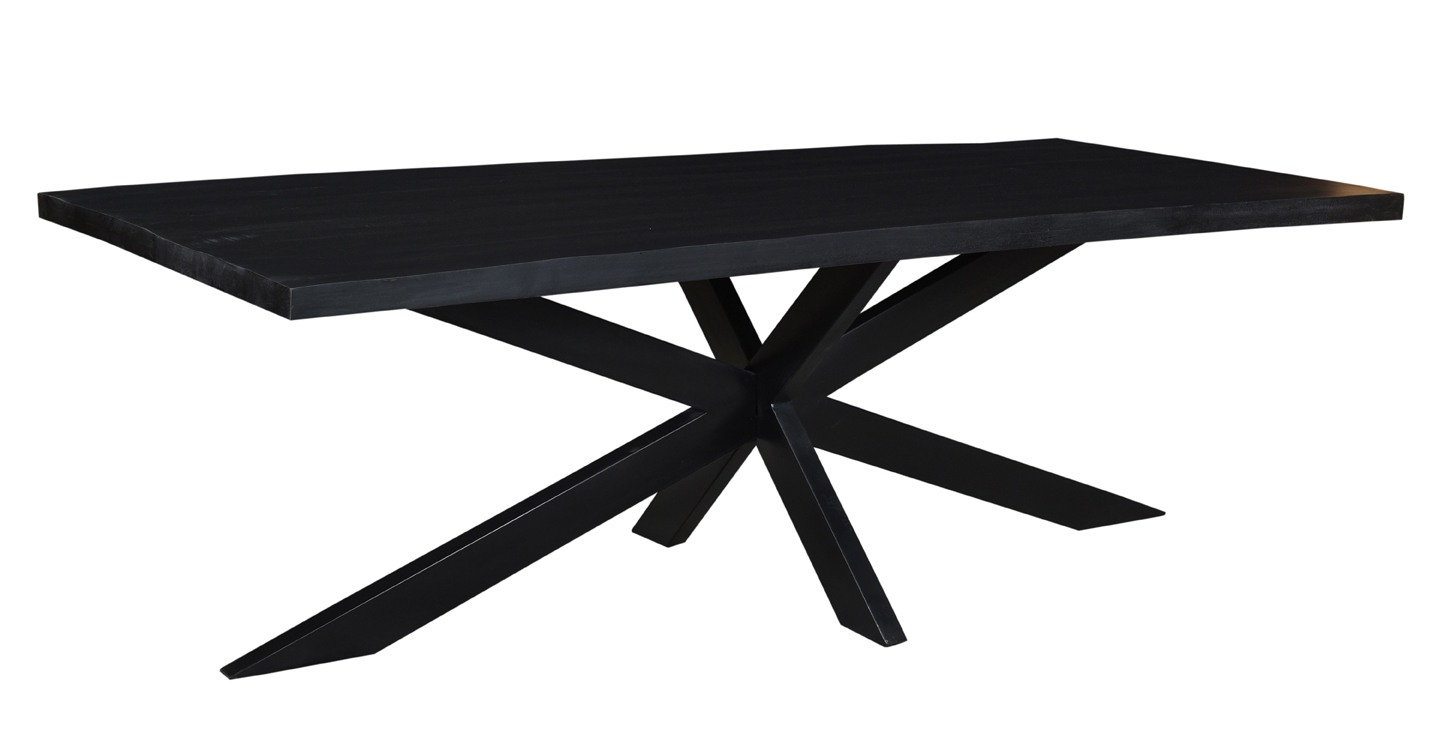 Esstisch Spider 200 x 100 cm Mango Holz schwarz