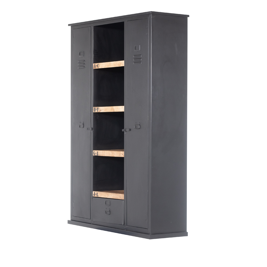 Industrie Schrank Regal schwarz Bücherschrank