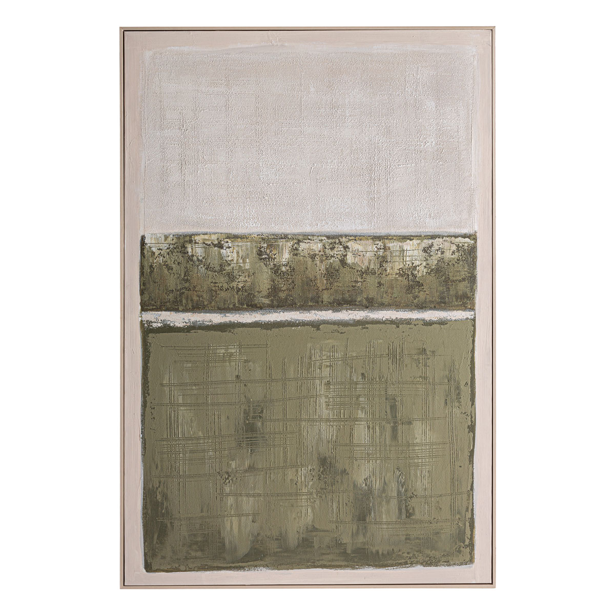 Wandbild KAIN 100 x 150 cm Grüntöne Wall Art Holzrahmen