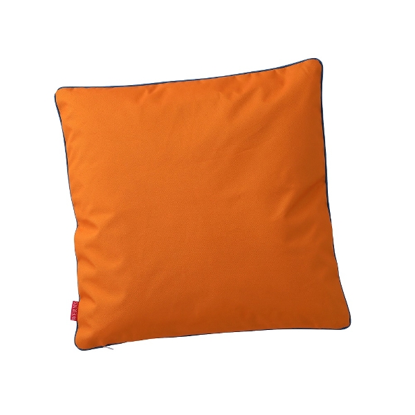 2´er Set Outdoor Kissen orange weiss gestreift 45 x 45 cm Outdoorkissen 