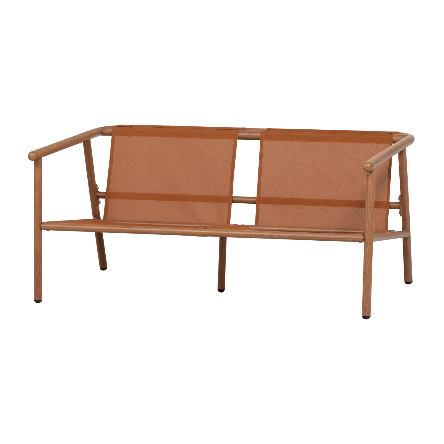 Outdoor 2 Sitzer Gartenbank CAVERO 129 cm Aluminium Olefin terra