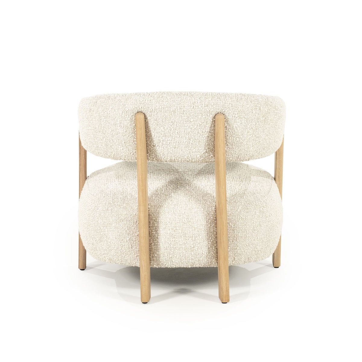 Sessel Lola Eichenholz Stoff beige Hush Relaxsessel Fernsehsessel
