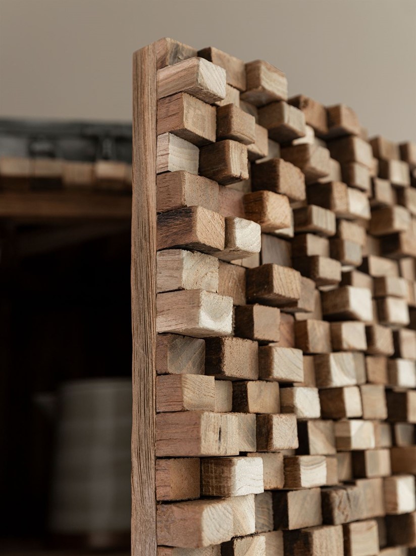 Highboard Sticks H 180 cm Teakholz Schrank