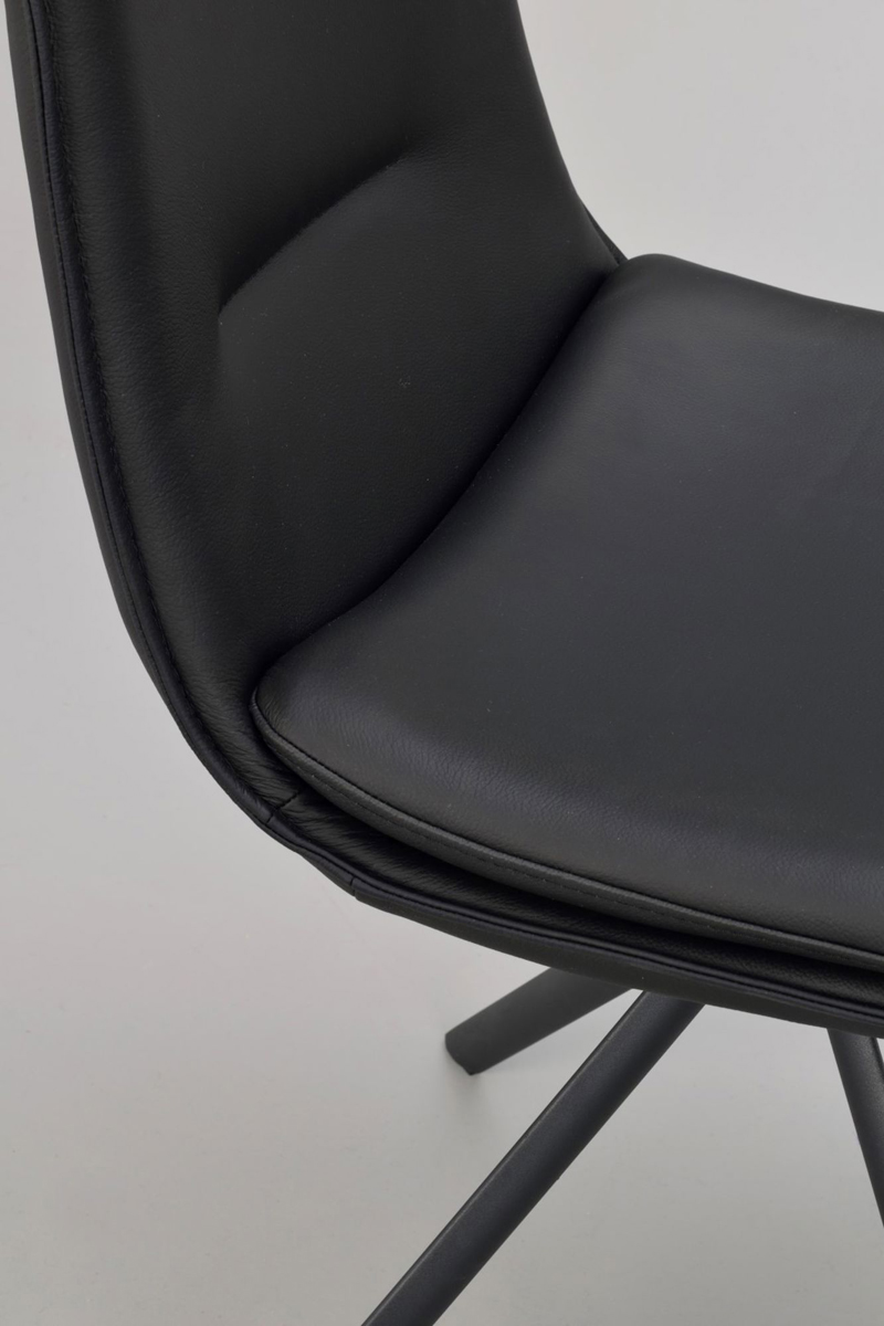 Esszimmerstuhl RAPPO Leder drehbar Drehstuhl schwarz