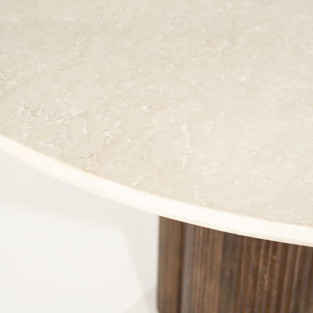 Esstisch Xanni rund 130 cm Marmor Botochino  