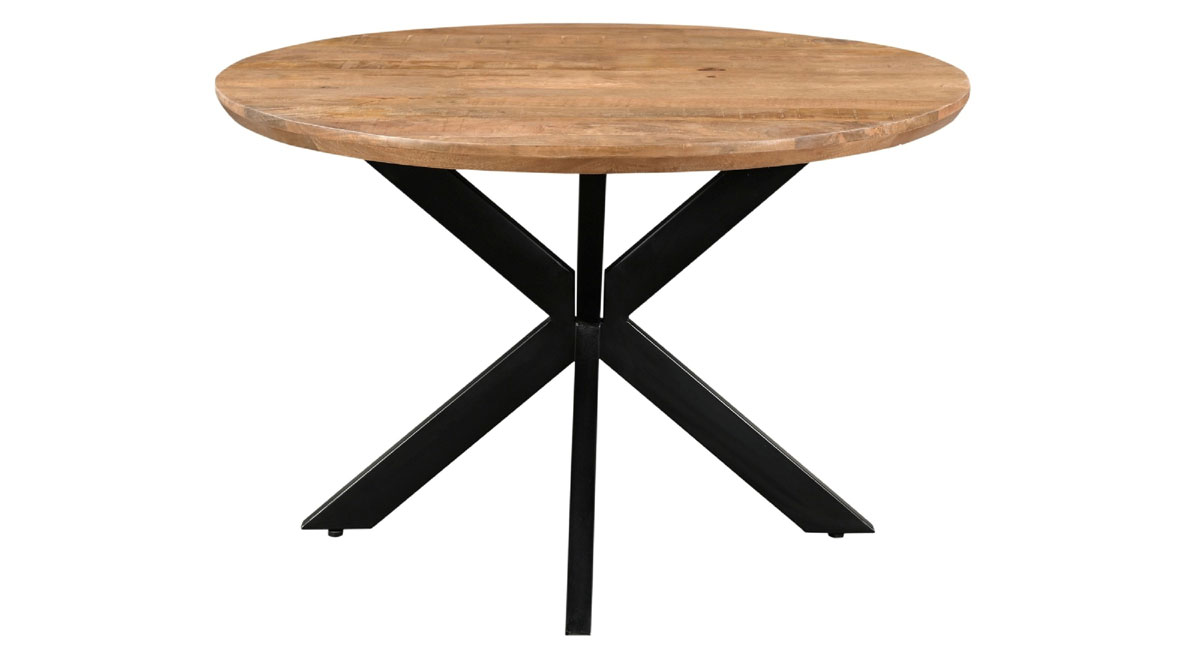 Esstisch LEON rund Ø 150 cm Mangoholz Metall