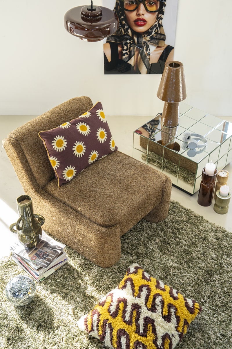 Couchtisch FlectronI 60 x 60 cm Spiegelglas Massivholz Beistelltisch