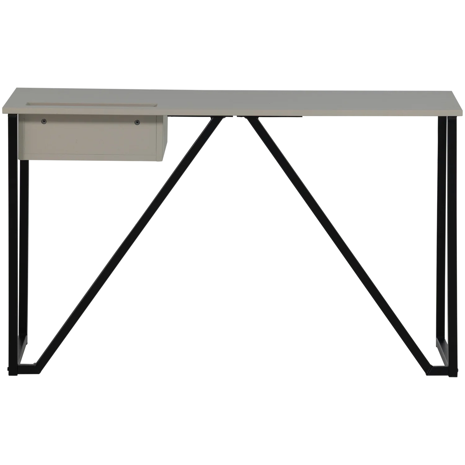Schreibtisch NEW JULIUS Kiefernholz staubgrau Metallgestell