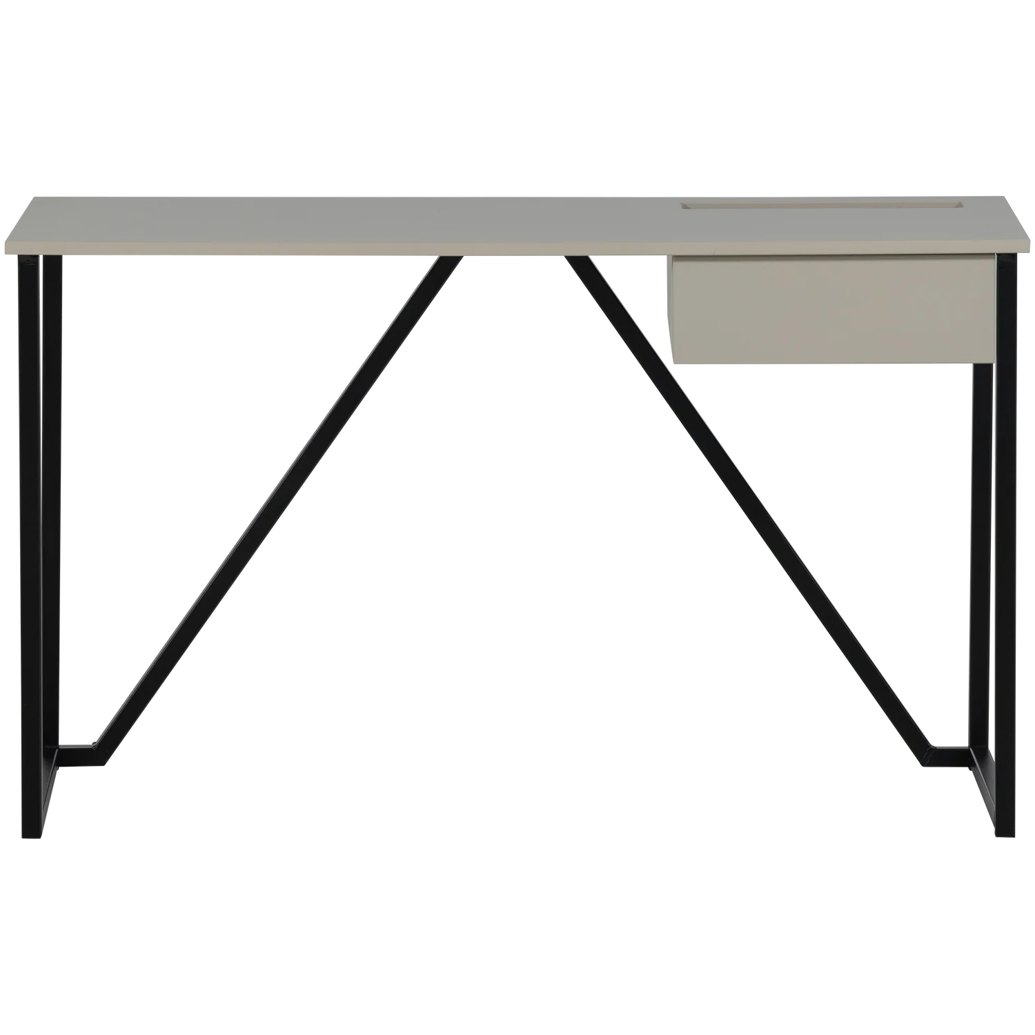 Schreibtisch NEW JULIUS Kiefernholz staubgrau Metallgestell