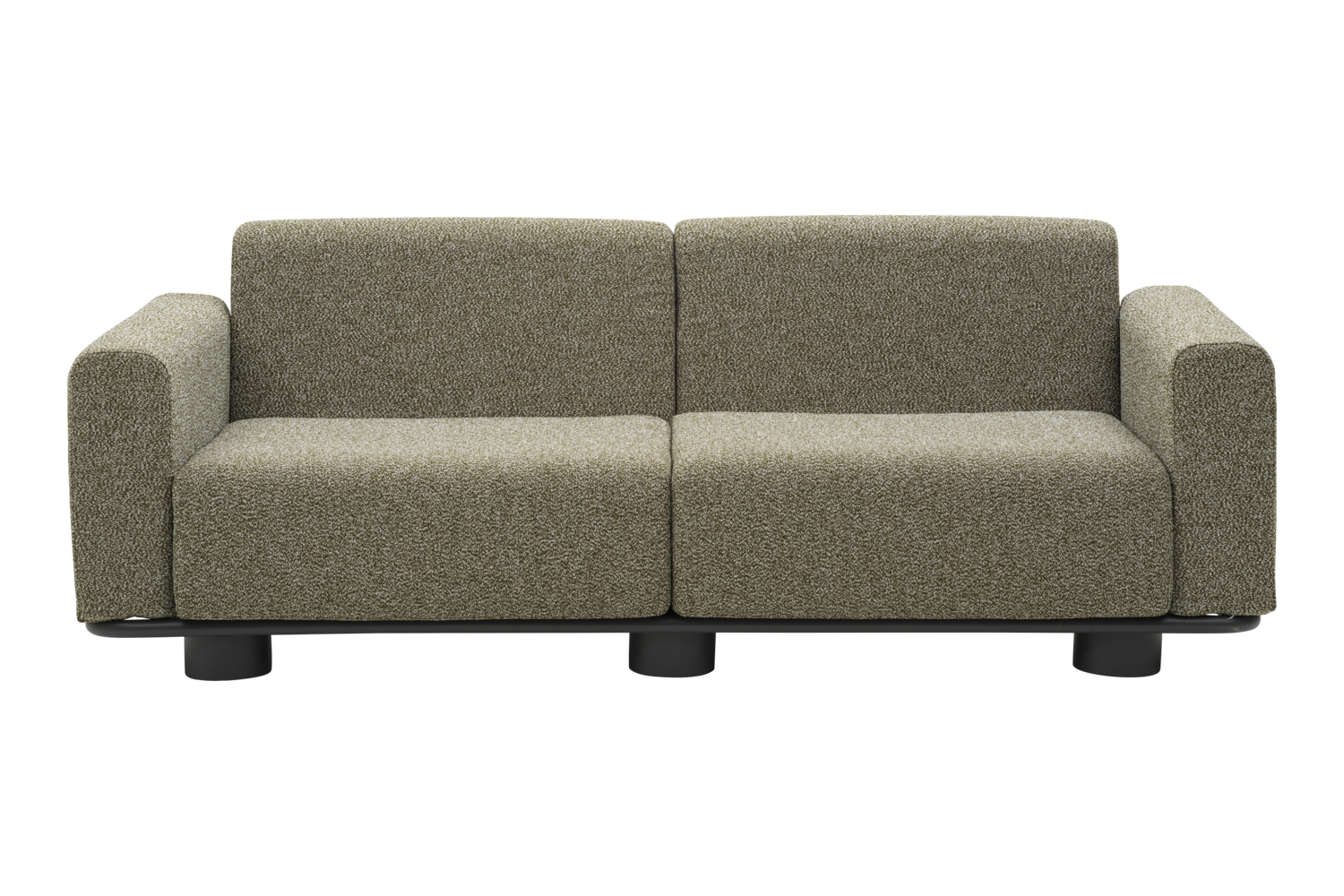 2,5 Sitzer Gartensofa Lounge Sofa Bolster Teddy grün