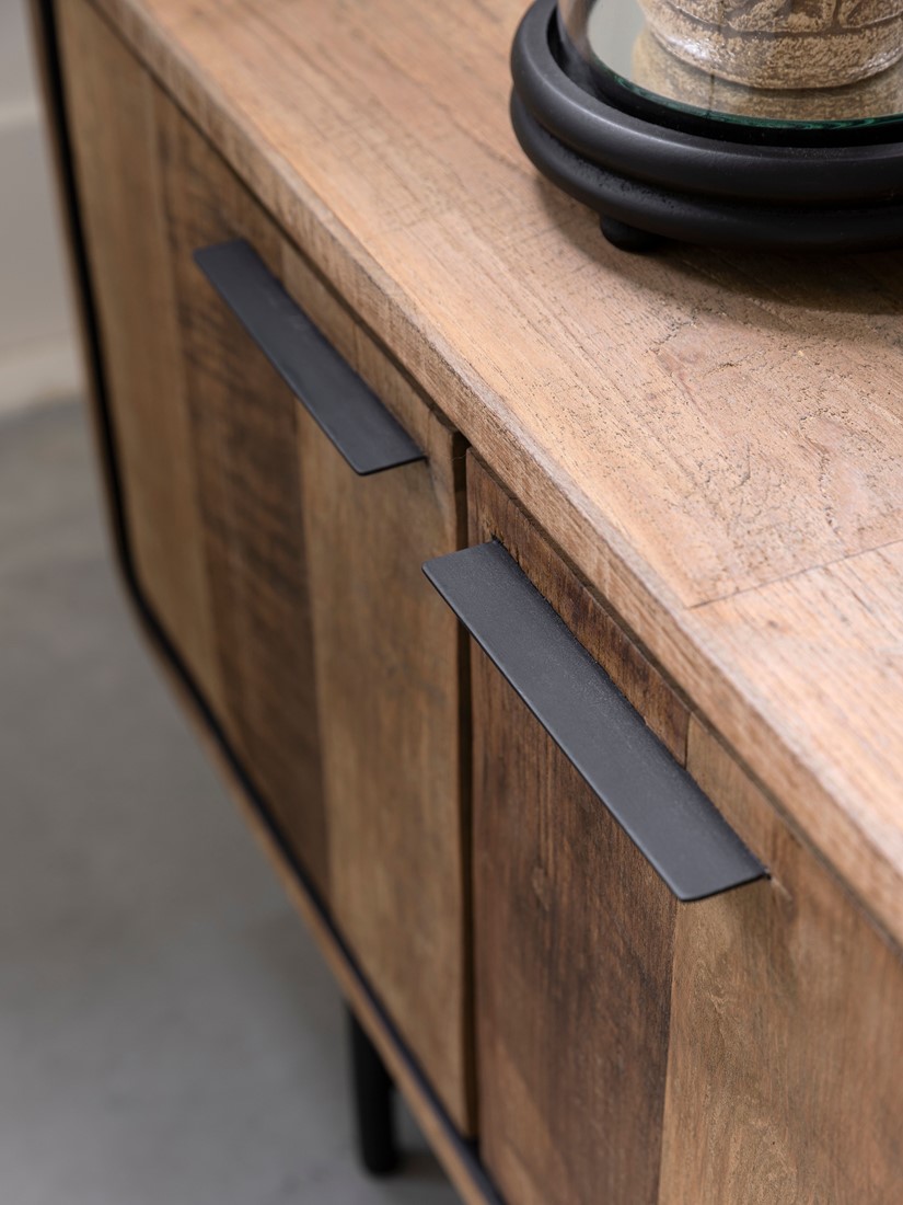 TV Möbel Evo 225 cm recyceltes Teakholz Lowboard