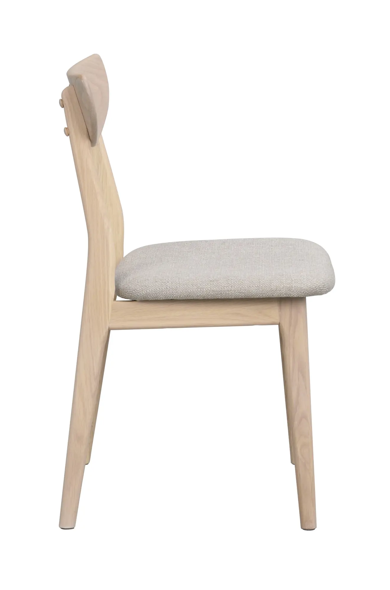 Esszimmergruppe VAIRMOUNT komplett Esstisch rund Ø 120 cm beige weiß mit 4 Stühlen