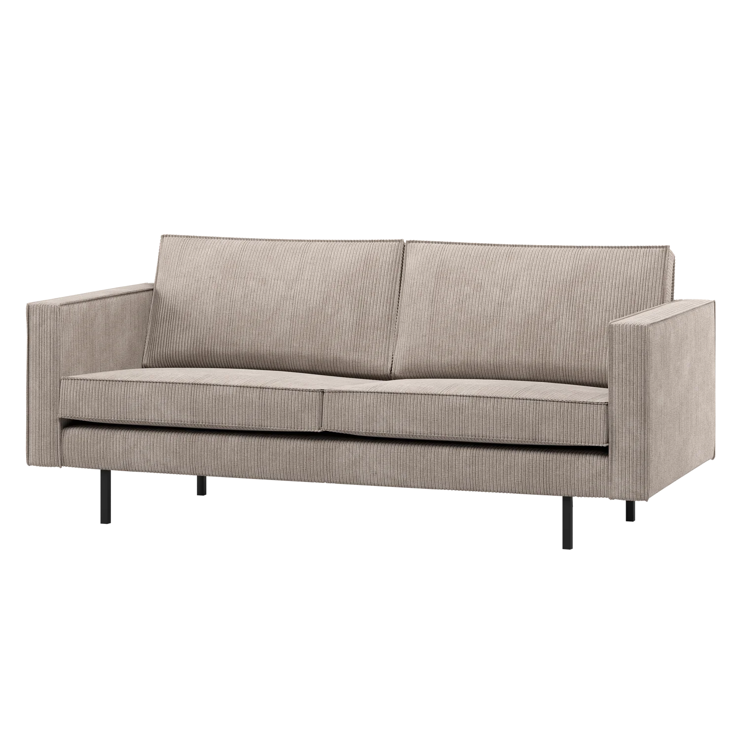 2,5 Sitzer Sofa RODEO Ripstoff dunkelsand Couch Loungesofa