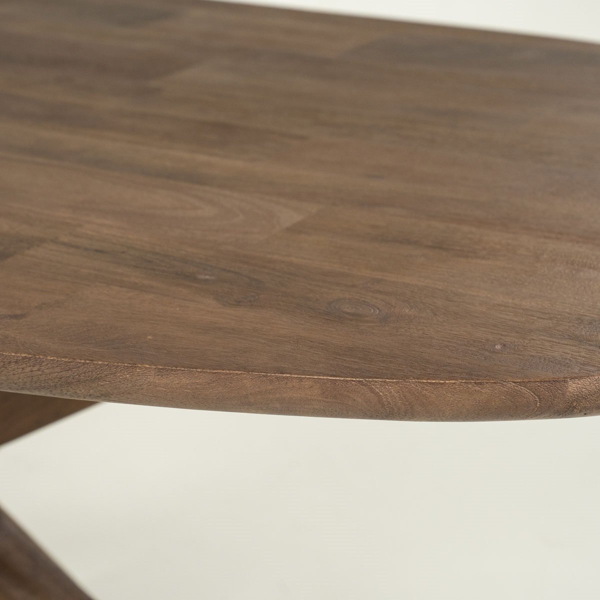 Esstisch Tycho oval 160 x 110 cm Mango Massivholz hellbraun