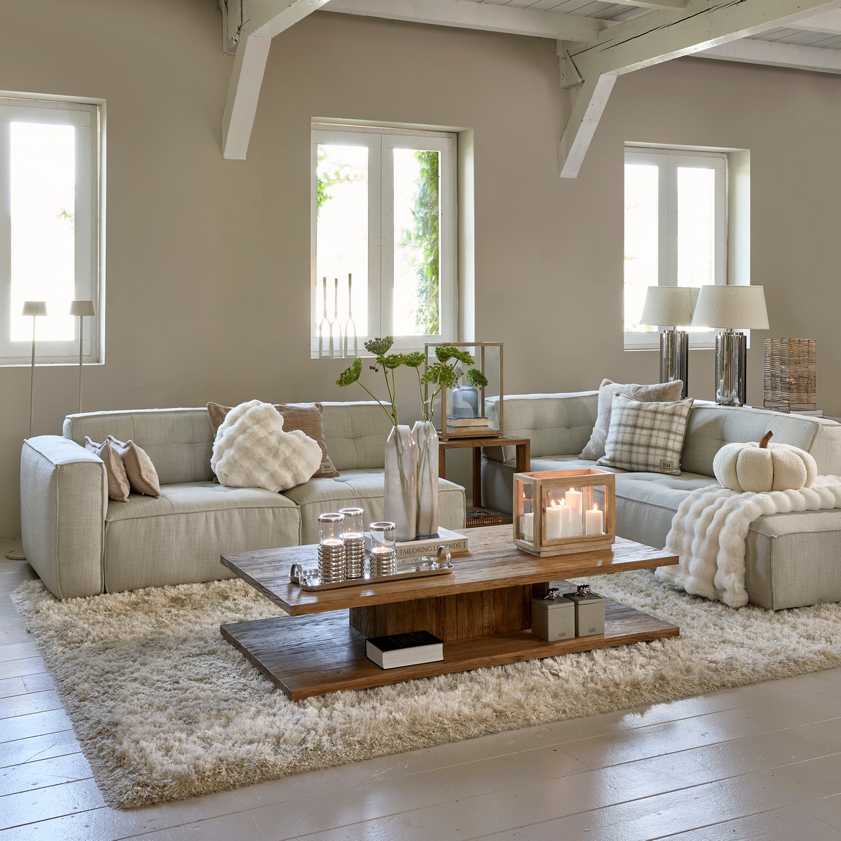  Rivièra Maison Couchtisch Vermont 160 x 80 cm Eichenholz Braun