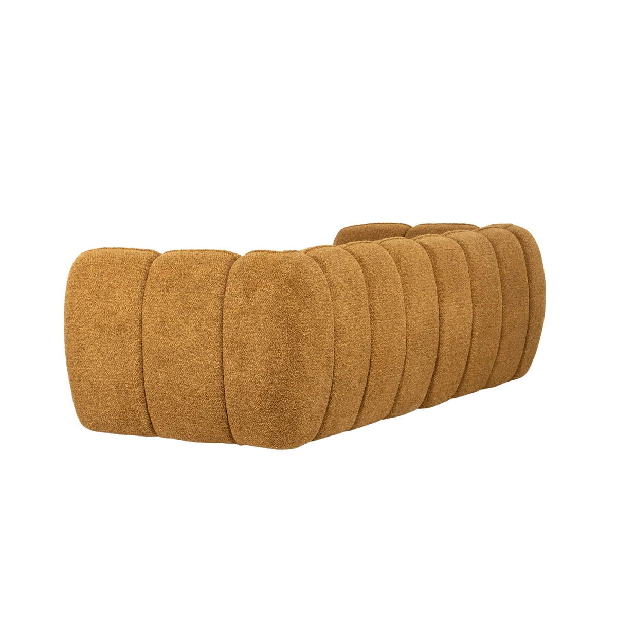 BY-BOO Sofa Cubetto senffarben 220 cm Stoffbezug  