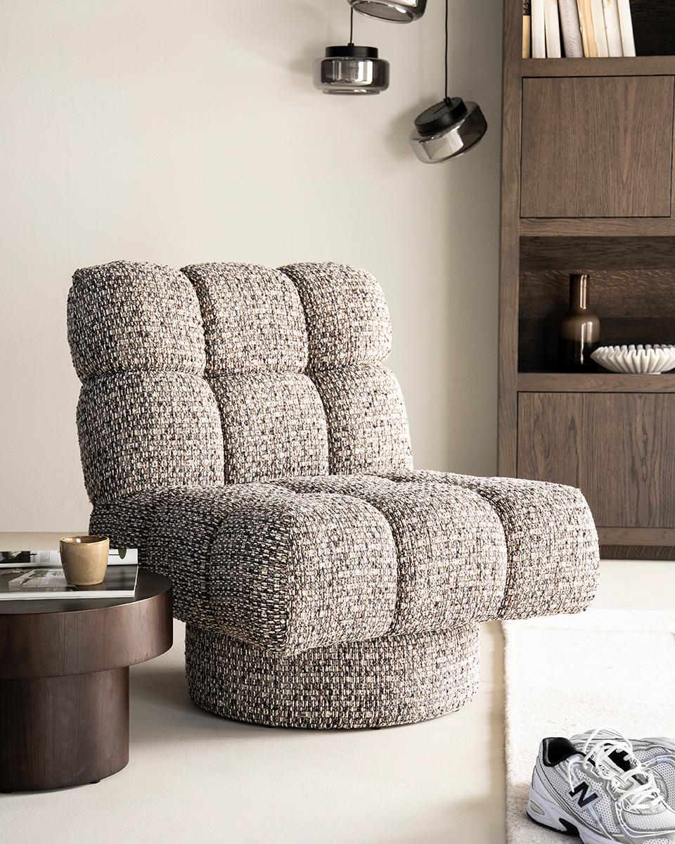 Sessel Fenna Stoff taupe Drehsessel  