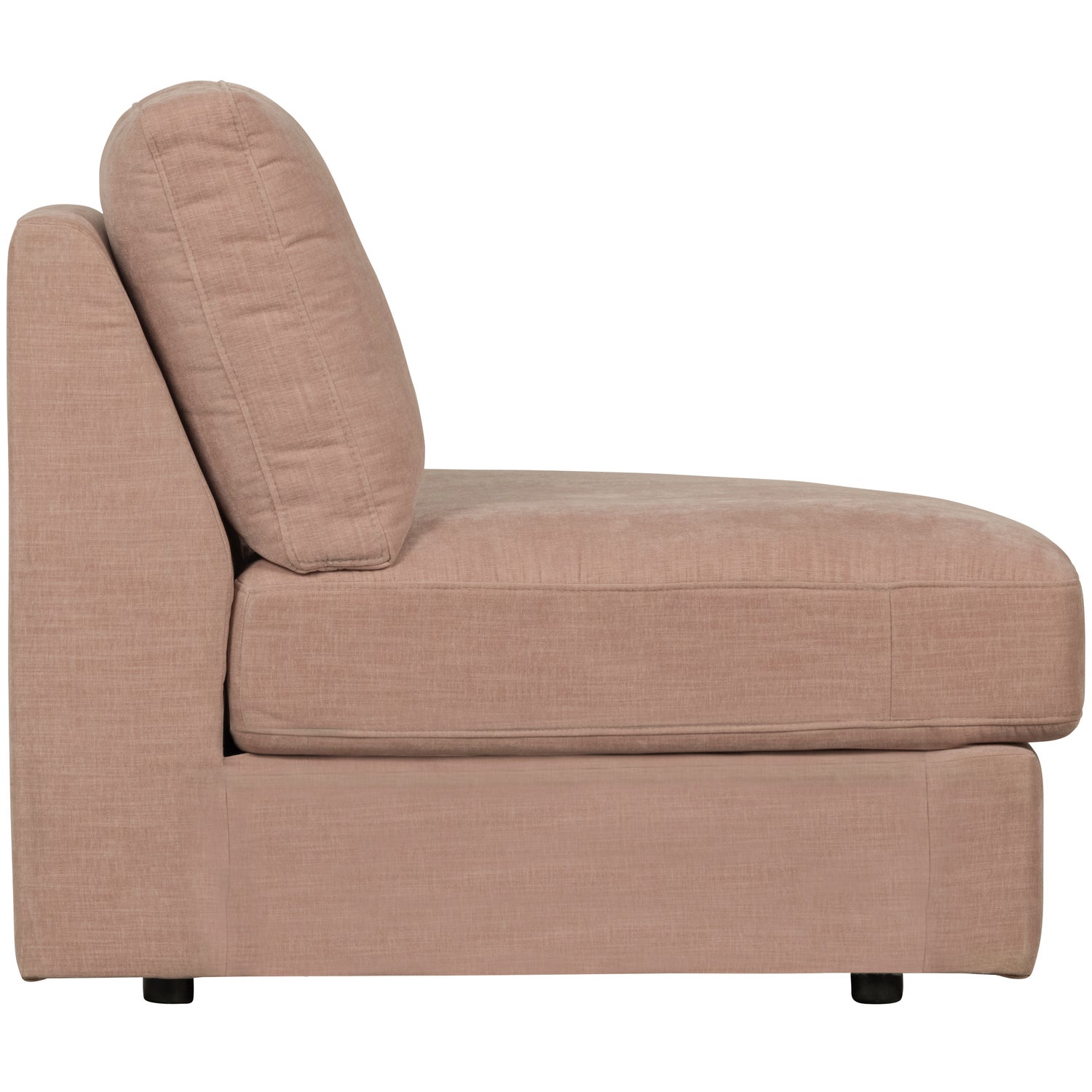 Sofaelement Eckbank FAMILY runde Ecke rechts Webstoff rosa