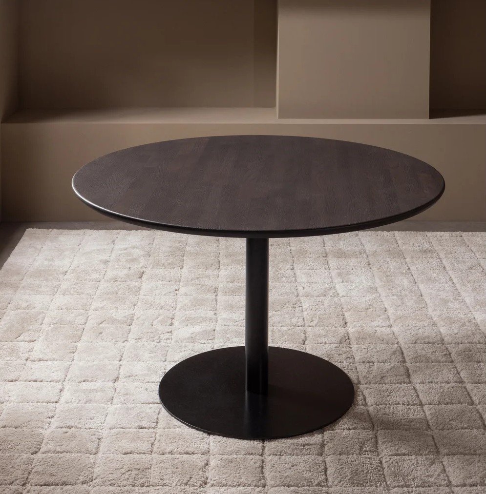 Esstisch Tablo Ø 120 cm rund Eiche massiv braun